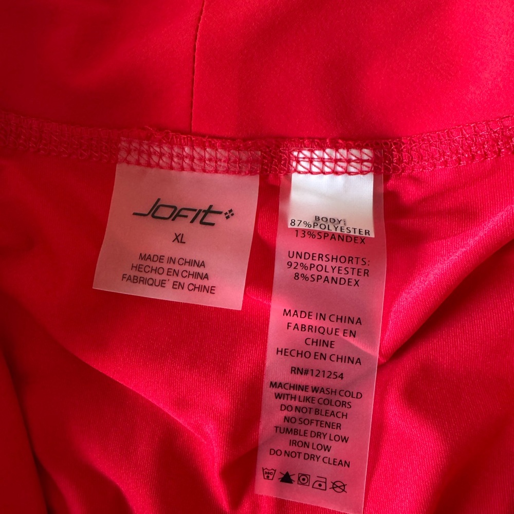 Jofit Vibrant Red Athletic Skort - Picture 4 of 11